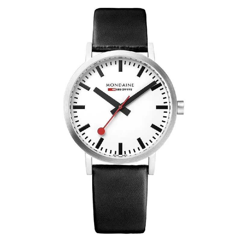 Solar Powered Smart Watches for Women-Mondaine Official Swiss Railways Classic A660.30314.16SBB