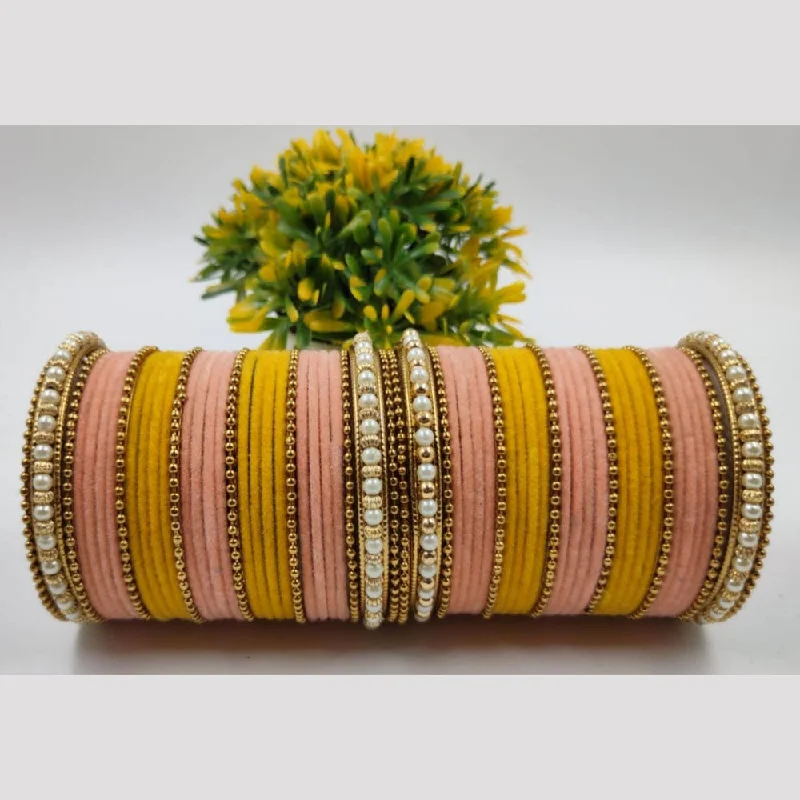 Beautiful Bangles for Special Occasions-Martina Jewels Pack Of 6 Traditional Gold Plated  Bangles Set