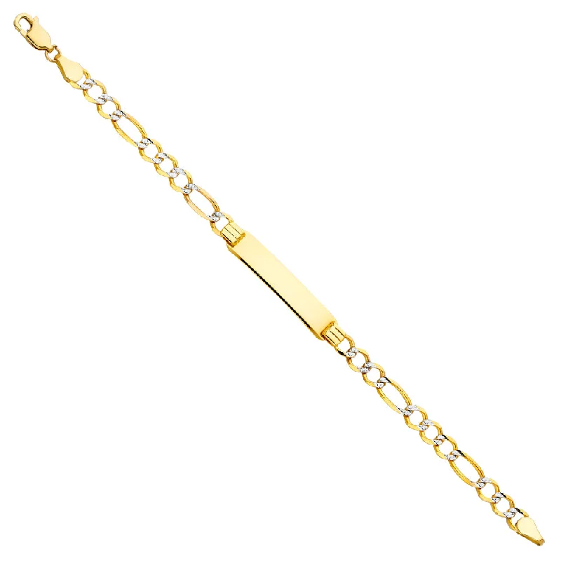 Adjustable Bracelet for Casual Looks-14K Figaro Baby ID Bracelet