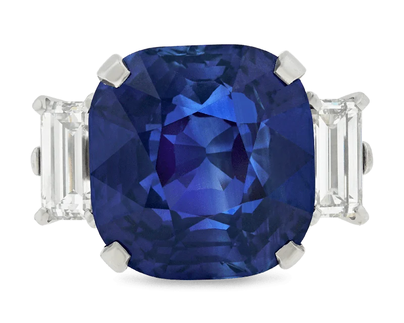 Unique Gemstone Ring-Ceylon Sapphire Ring, 20.26 Carats