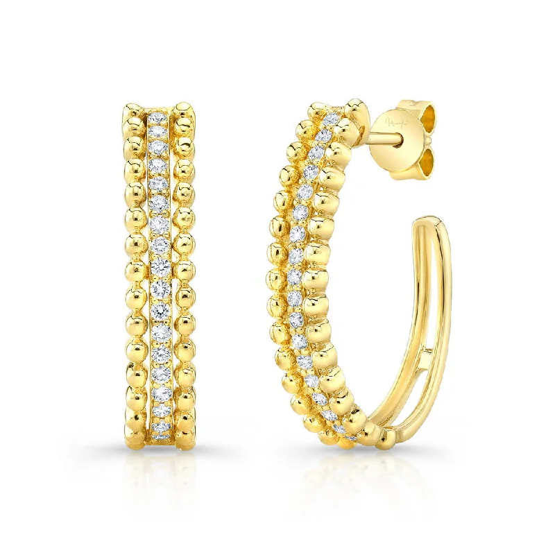 Beautiful Diamond Earrings for Women-Uneek Chatterley Collection Hoop Earrings