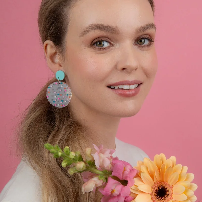 Chunky Earrings for Fashion-Mintcloud Earrings - Confetti Dot Dangles