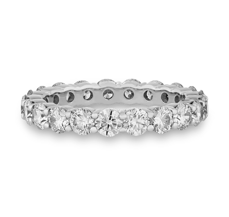 Vintage Wedding Band Set for Couples-Diamond Eternity Band, 2.50 Carats