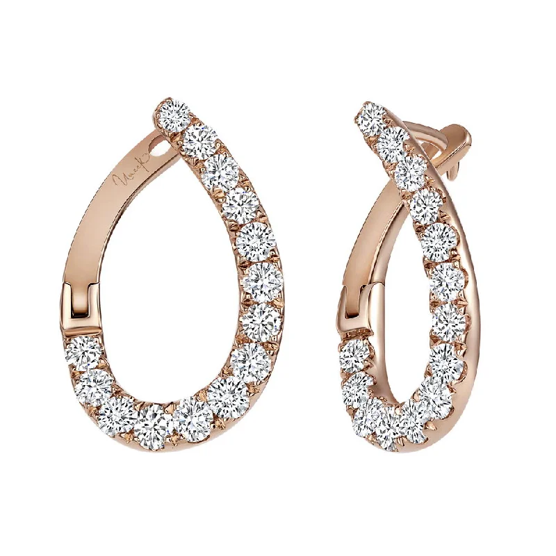 Sparkly Earrings for Bridesmaids-Uneek Chatterley Collection Hoop Earrings