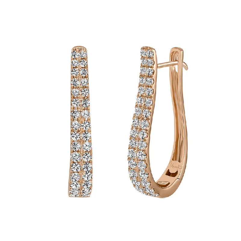 Stylish Drop Earrings for Casual Wear-Uneek Chatterley Collection 2-Row Hoop Earrings