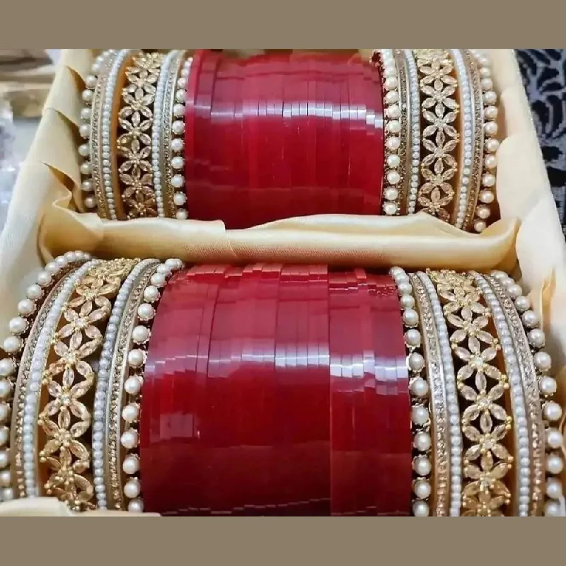 Gold Bangles for Everyday Wear-Martina Jewels Acrylic Bangles Set