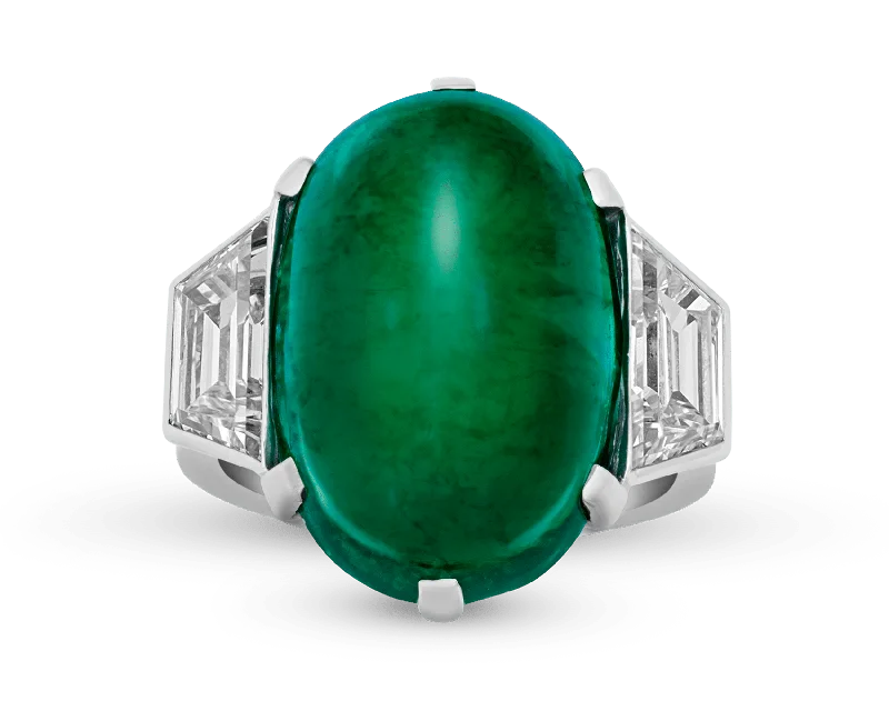 Handmade Gold Ring for Gifts-Tiffany & Co. Colombian Emerald Ring, 13.43 carats