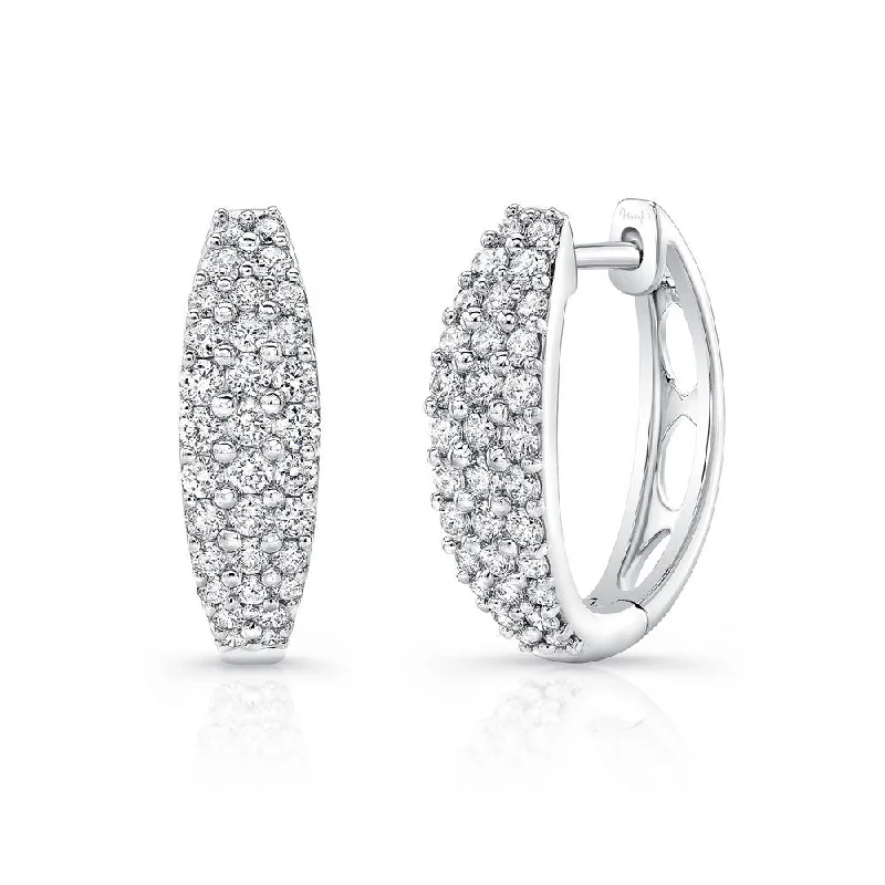 Crystal Earrings for Evening Glam-Uneek Gatsby Collection 3-Row Huggie Earrings