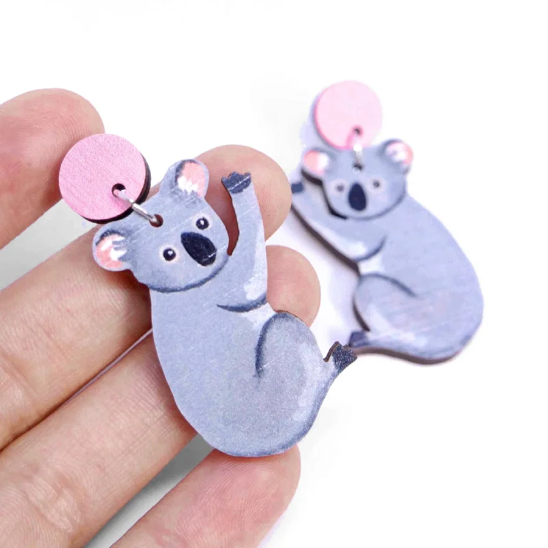 Beautiful Earrings for Weddings-Pixie Nut & Co Dangle - Koala