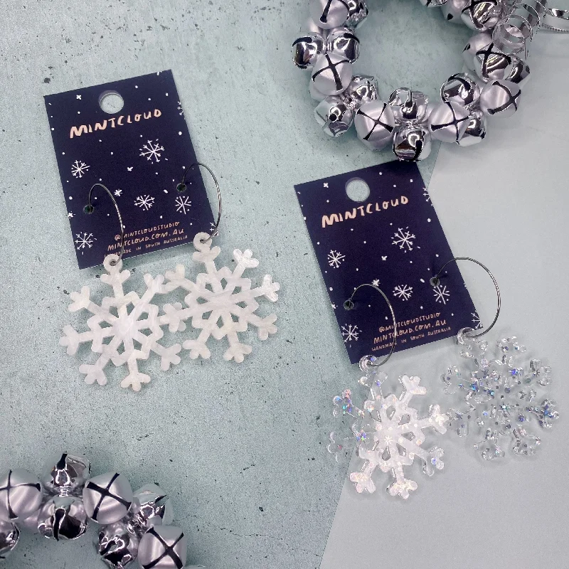 Modern Earrings for Women-Mintcloud Christmas Earrings - Snowflake