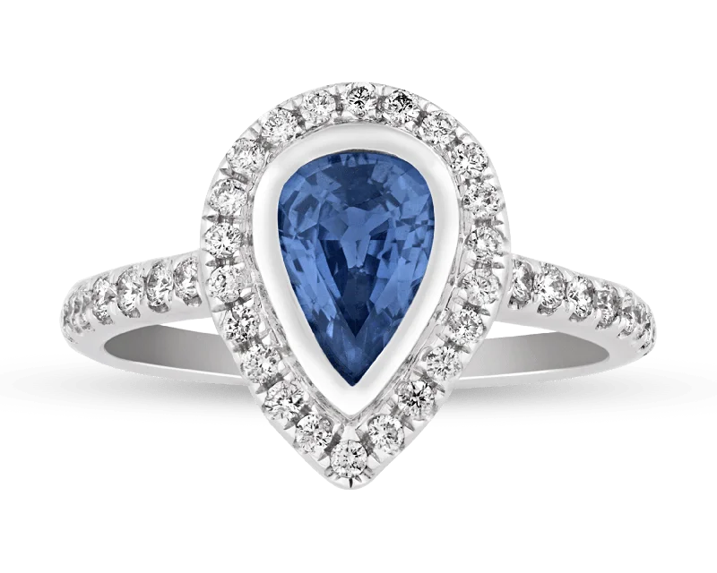 Handcrafted Engagement Ring for Women-Sapphire Ring, 1.07 Carats