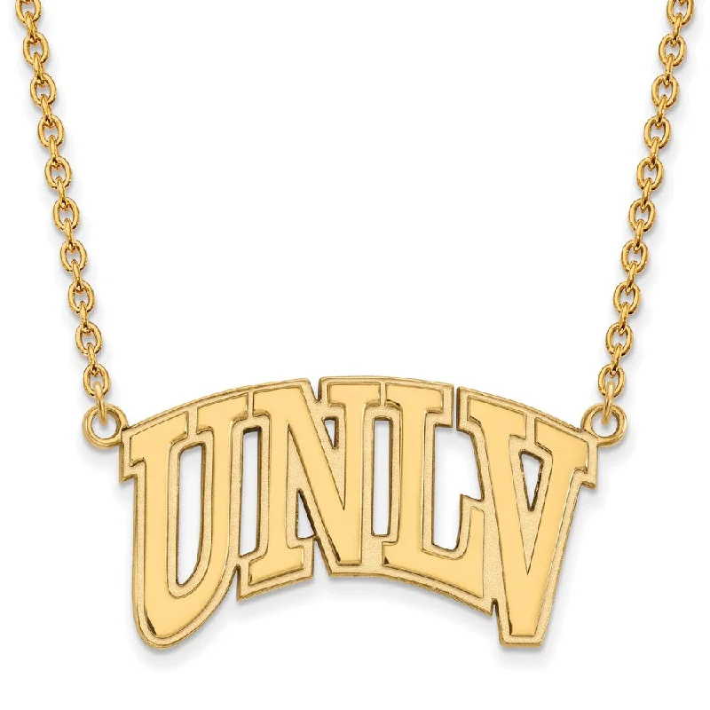 Fashion Necklace for Young Women-10k Yellow Gold U of Nevada Las Vegas Large Pendant Necklace