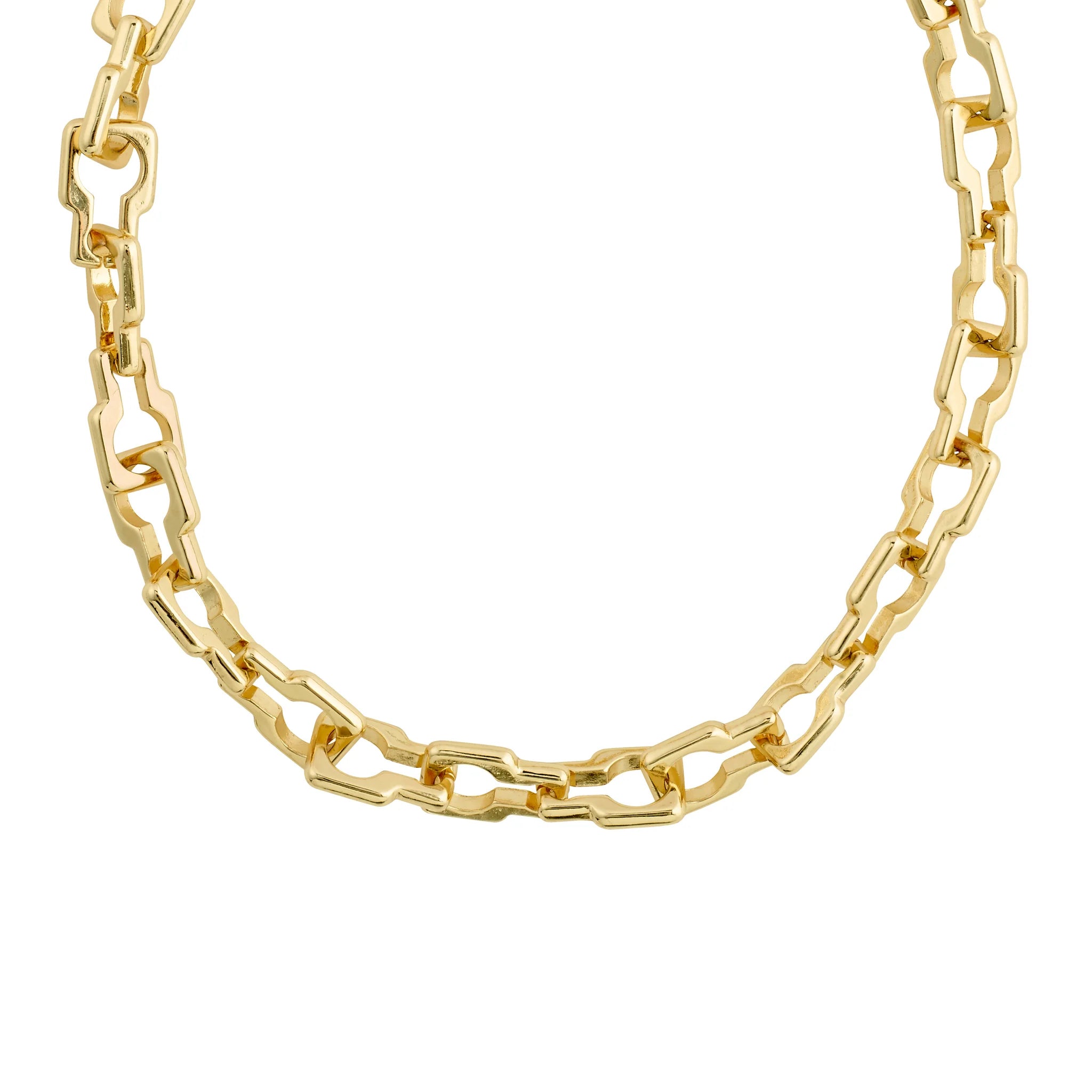 Fine Gold Necklace for Luxury Look-Live Gold Plated Keyhole Chain Necklace