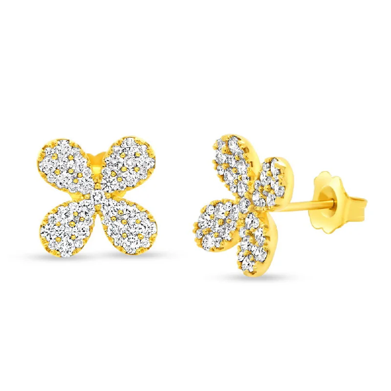 Chic Earrings for Stylish Women-Uneek Vernal Collection Floral Stud Earrings