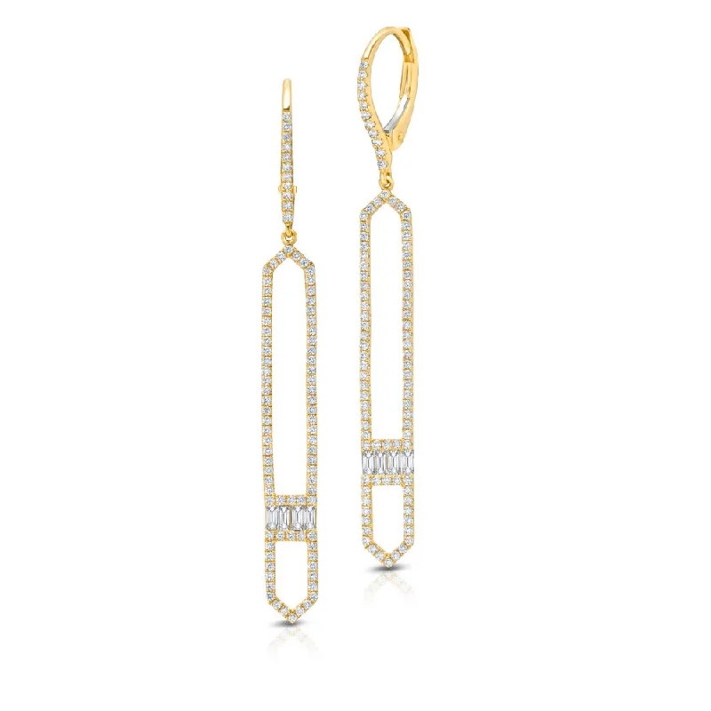 Luxury Earrings for Anniversary-Uneek Dangling Diamond Earrings