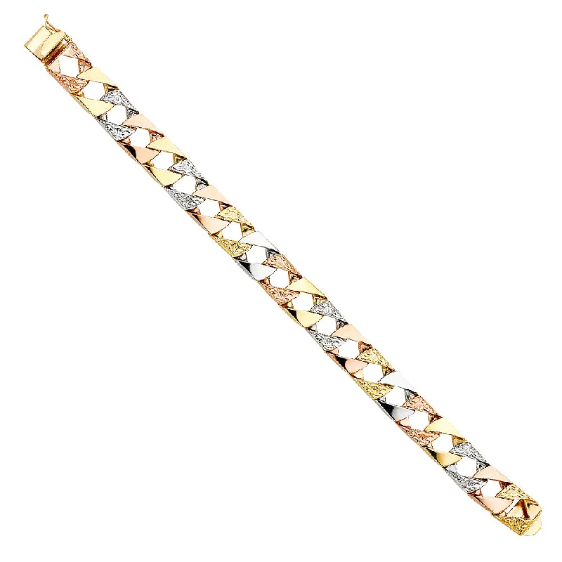 Bohemian Bracelet for Relaxed Style-14K Nugget Cuban Link Bracelet