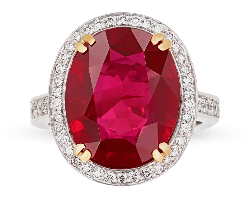 Birthstone Ring for Custom Jewelry-Mozambique Ruby Ring, 9.03 Carats