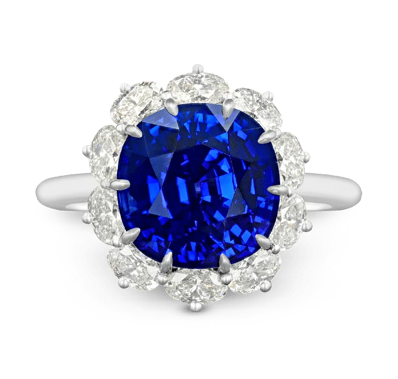 Simple Gold Ring for Women-Madagascar Sapphire Ring, 8.62 carats