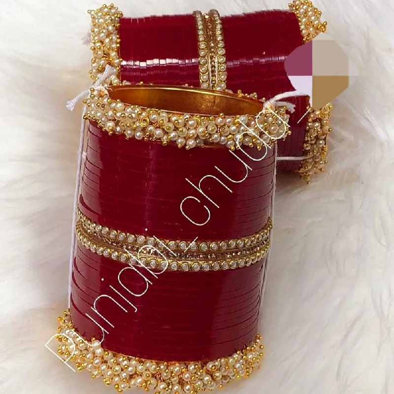 Gemstone Bangles for Weddings and Events-Martina Jewels Pack Of 6 Traditional Gold Plated Bangles Set