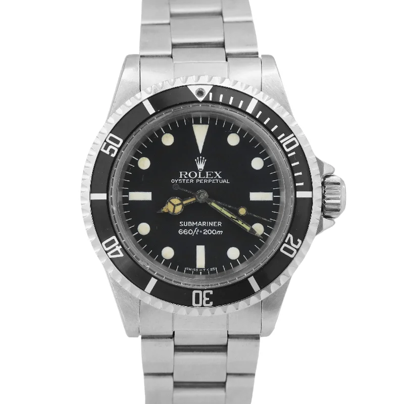 Minimalist Watches for Men and Women-1982 Rolex Submariner Black 40mm Stainless Steel Automatic Oyster Watch 5513