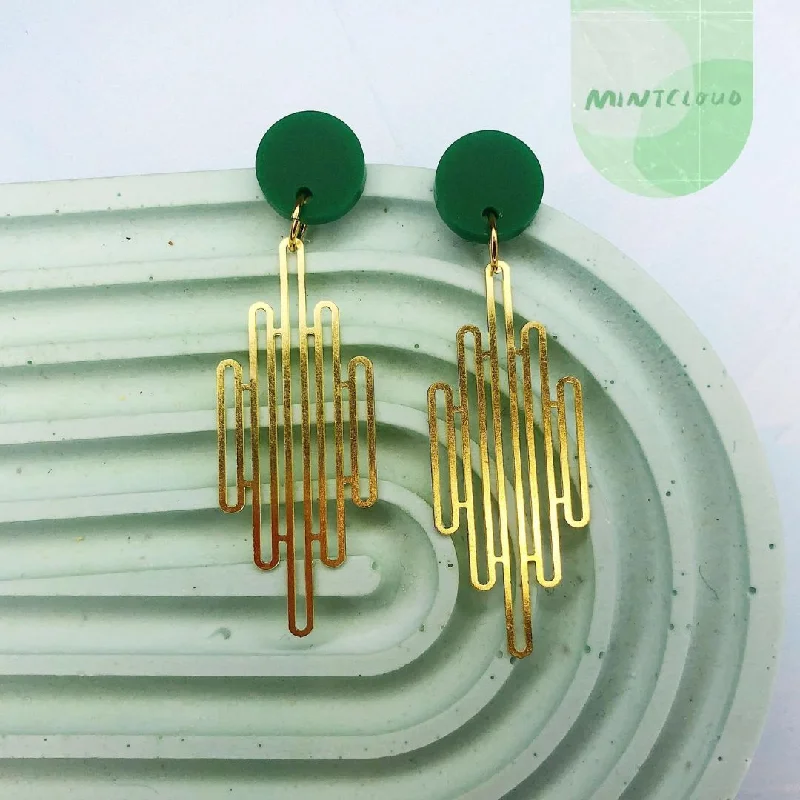 Personalized Earrings for Fashion-Mintcloud Brass Dangles - Empire